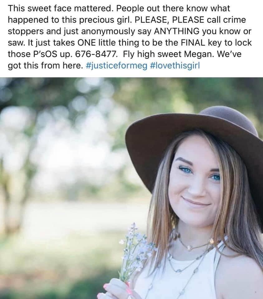 gomezdr's tweet image. #JusticeForMeg #Justice #AbileneTexas #WestTexas #TaylorCountyTexas #Texas #TX #CrimeStoppers #AbileneTX