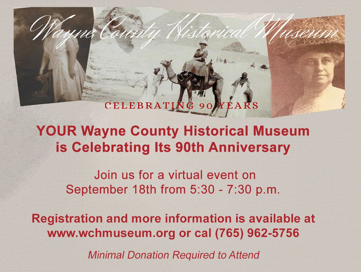 Join <a href="/WCHMuseum/">WayneCo.Hist.Museum</a>'s virtual 90th birthday celebration this Friday and afterwards check out their special Wayne County themed silent auction on Facebook Live! For more info and tickets visit eventbrite.com/e/118362279765.
Happy Birthday WCHM!