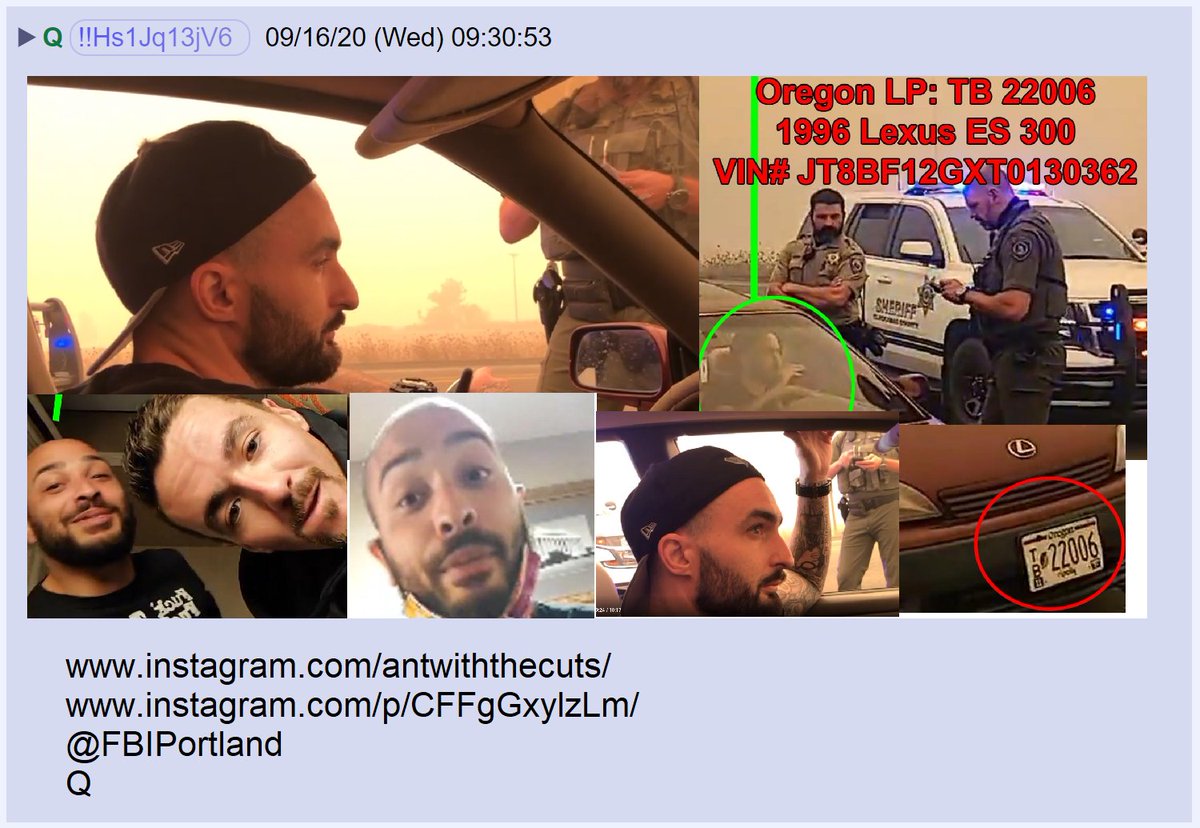 3) Q began the day with a collage of images related to the Instagram account  http://www.instagram.com/antwiththecuts/ The user has since locked their account.FBI Portland was tagged in Q's post.