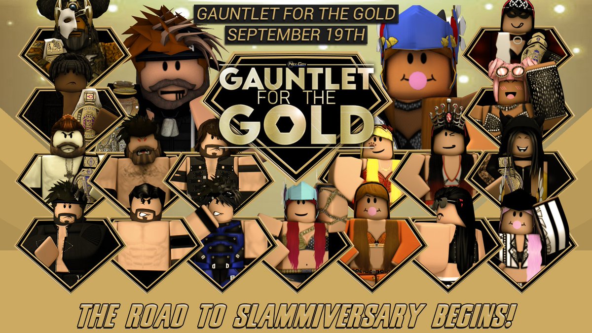 NGKWRoblox's tweet photo. GAUNTLET FOR THE GOLD | MAIN EVENT!
In the main event of NGKW's first ever #GFTG event, we will see 15 Allstars and 15 Knockouts clash - with only ONE winner!
Who will walk out of Gauntlet for the Gold with a championship shot in the MAIN EVENT of #Slammiversary!?
#NGKW #GFTG https://t.co/pcoYruu6K6