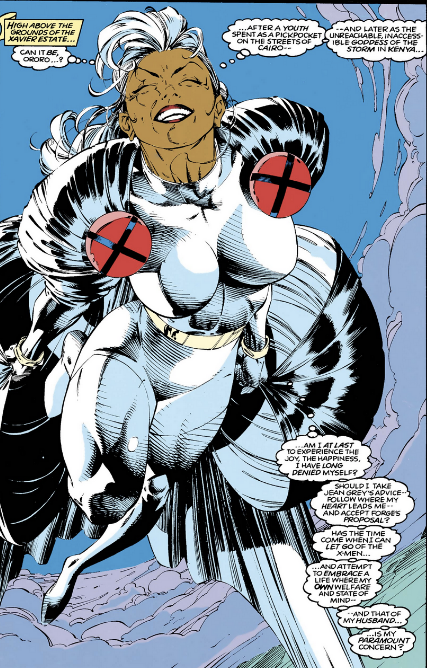 Forge proposed to Storm and she said she needed to think about it. Due to some Shakespearean misunderstandings and Destiny’s old prophecy about Mystique, he became convinced Storm would say no so he broke up with her. Storm planned to say yes.
