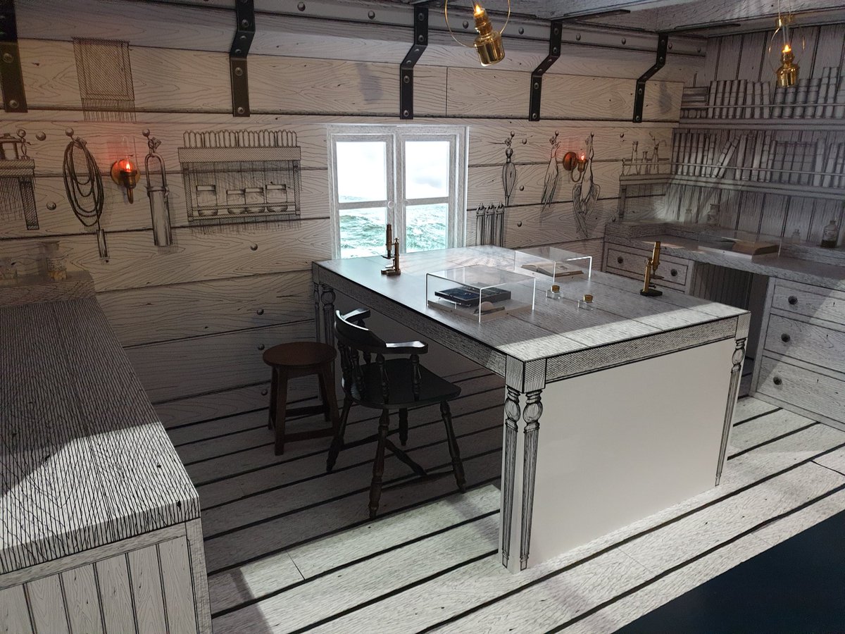 In parallel to this  #cryptozoology section, we explore how scientific discoveries of the late 1800s - in particular the Challenger expeditions - revolutionised knowledge of the sea. Loads more exhibits, including a replica Challenger cabin...