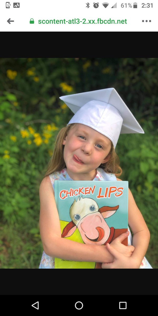 authorkristyha1's tweet photo. Look at this cute, little #chickenlips fan!!! 

I received a message that absolutely made my day! This sweetie has almost memorized the book and she got the memo to #beyourowncow ! https://t.co/MjbrwJhO16