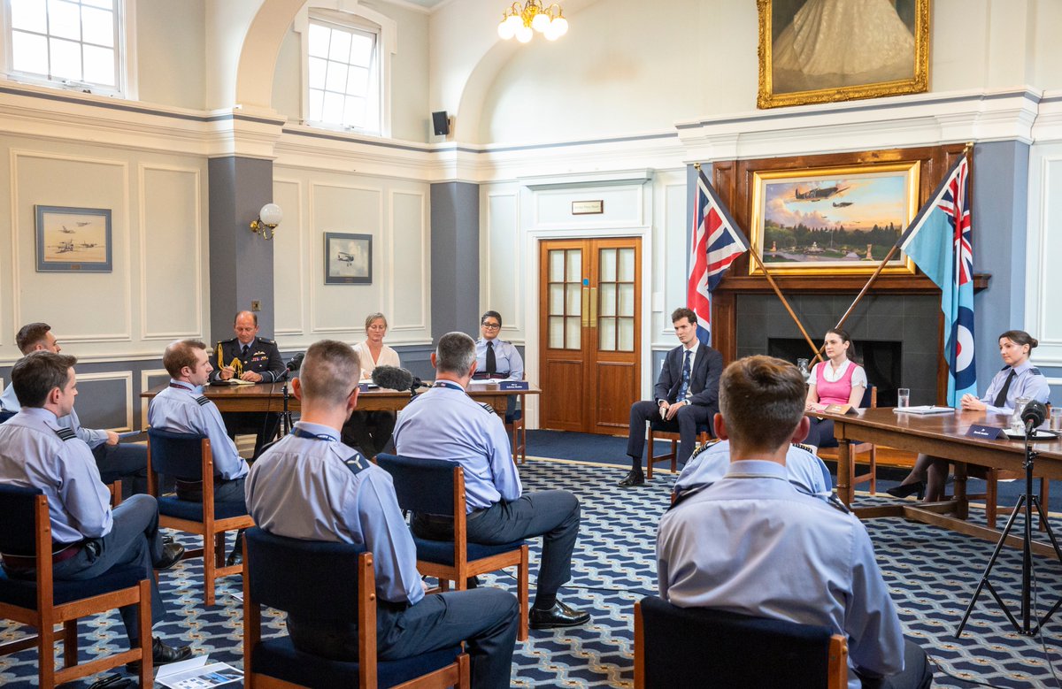 RoyalAirForce's tweet photo. The @ChiefofAirStaff’s Air &amp; Space Power Debate closed a day of Defence activity on Battle of Britain Day.

A distinguished panel debated a range of topics in the historic Old Dining Room in the Officers’ Mess at @RAFNortholt.

Watch here 👉 https://t.co/XfCY5A1sIR

#NextGenRAF https://t.co/pfuy6aIoVJ