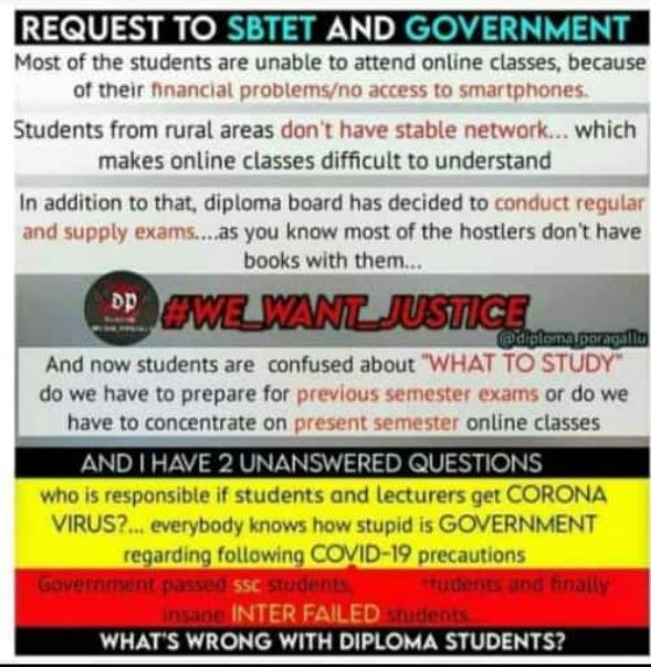 BezawadaGowtham's tweet image. #justiceforpolytechnicstudents
 We want justice.......