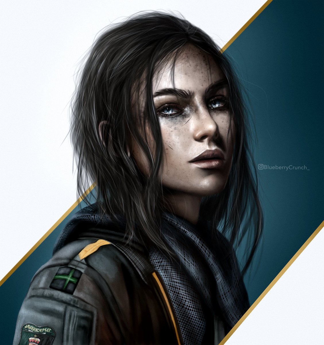 a face for my drawing without having a concrete reference :) #RainbowSixSie...