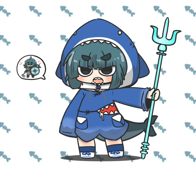 「shark girl」 illustration images(Oldest)