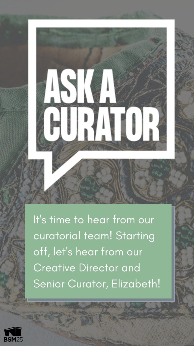 IT'S  #ASKACURATOR TODAY! Starting the day off, let's learn from our Creative Director & Senior Curator,  @esemmelhack!