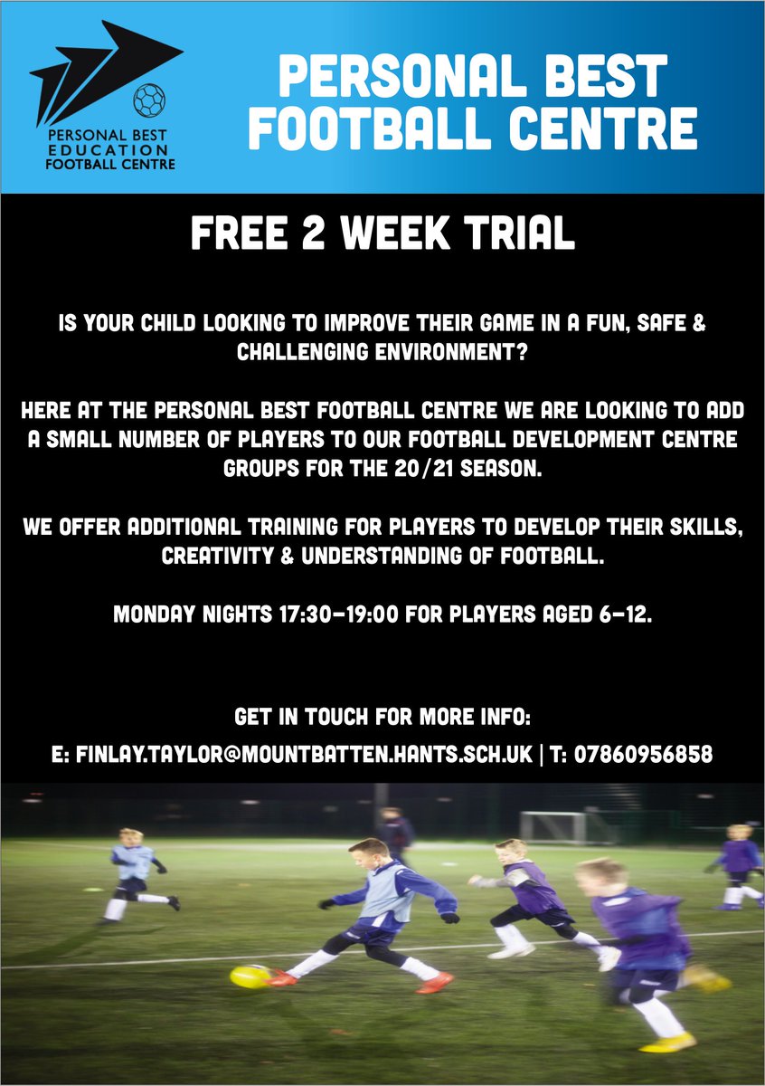 PBED_FC's tweet photo. Limited places for a TWO WEEK TRIAL are available for our Football Development Centre here at Personal Best 📢⚽️

If you're interested in additional weekly coaching for your child you can book a space here: 

https://t.co/wOngdzam2D https://t.co/oWHitEYGKK