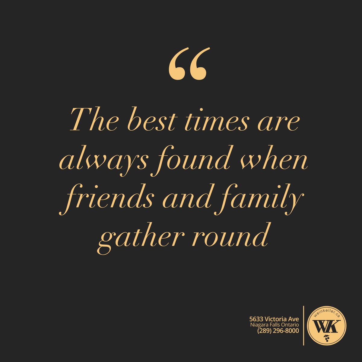 Nothing quite beats great food with great company 💛

Book your table at Weinkeller.ca and gather round with us!