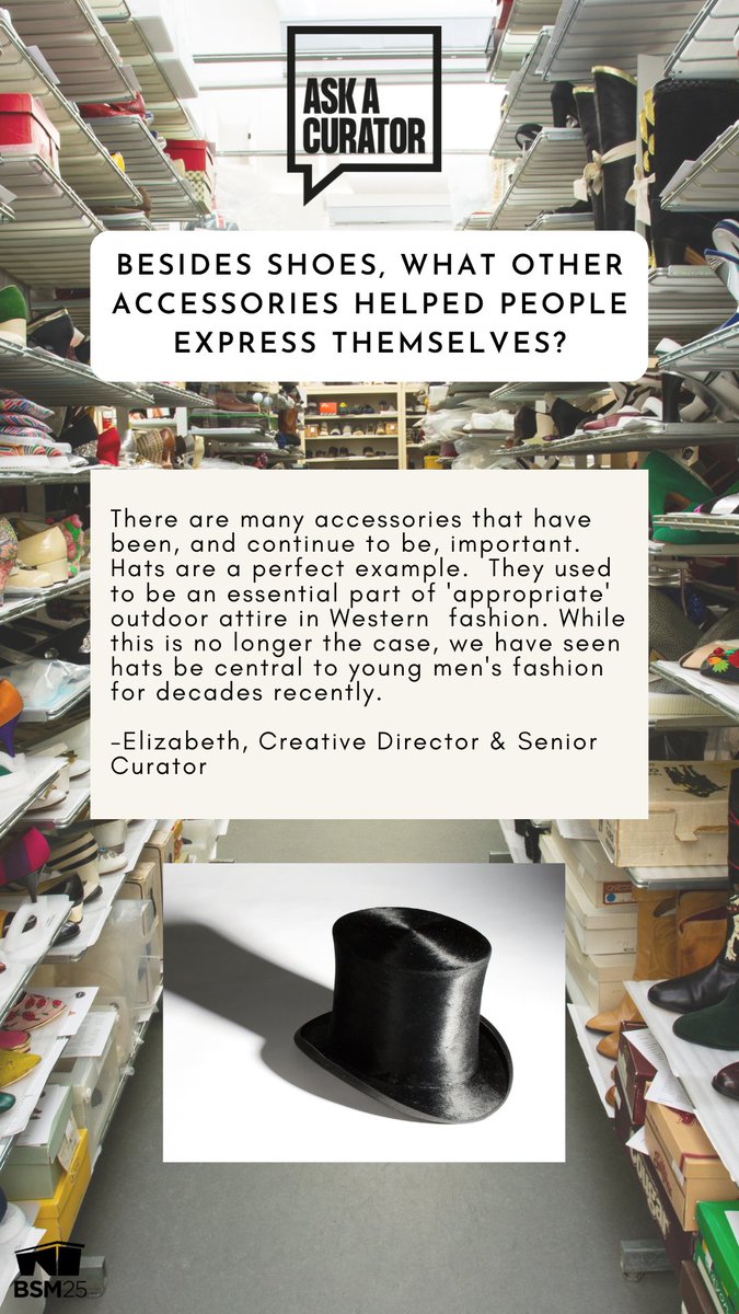 Besides shoes, what other accessories helped people express themselves?  @AskACurator  #AskACurator