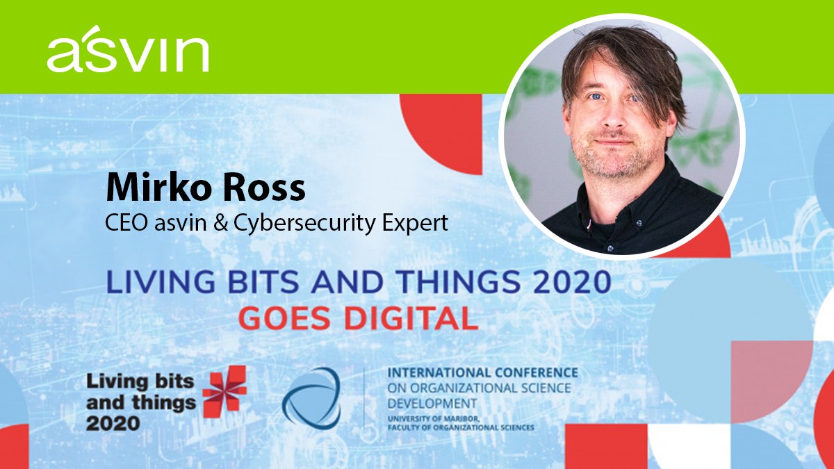 asvin_iot's tweet photo. asvin at the Living Bits and Things online event from 23.09.-24.09.20. 
Safe the date and don't miss CEO @mirko_ross talk about #CyberSecurity, #Trust and #Blockchain. 
Register now ! 
https://t.co/ldgztliQXa

#IoTSecurity #IIoT #Livingbitsandthings #IoTupdate @LBT_IoT
@robvank https://t.co/OiYodwzBsj
