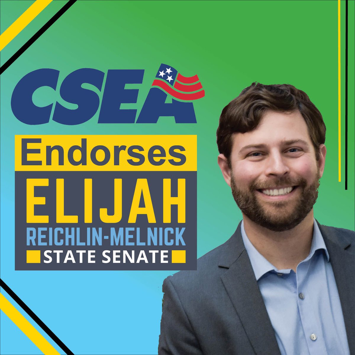 Elijah4Senate's tweet photo. I’m thrilled to have the support of NY’s CSEA which represents ~300K civil & public servants in NYS. I look forward to working with the people of #CSEA to stand up for the rights of our gov employees who dedicate their lives to serving our communities. #endorsed #ElijahforSenate https://t.co/4iJ44j6FVl