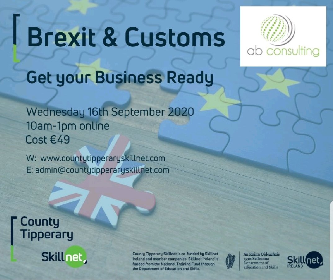 Thank you to @CoTippSkillnet for hosting the Brexit and Customs session this morning. It was great being able to support businesses in #Tipperary to get #brexitready