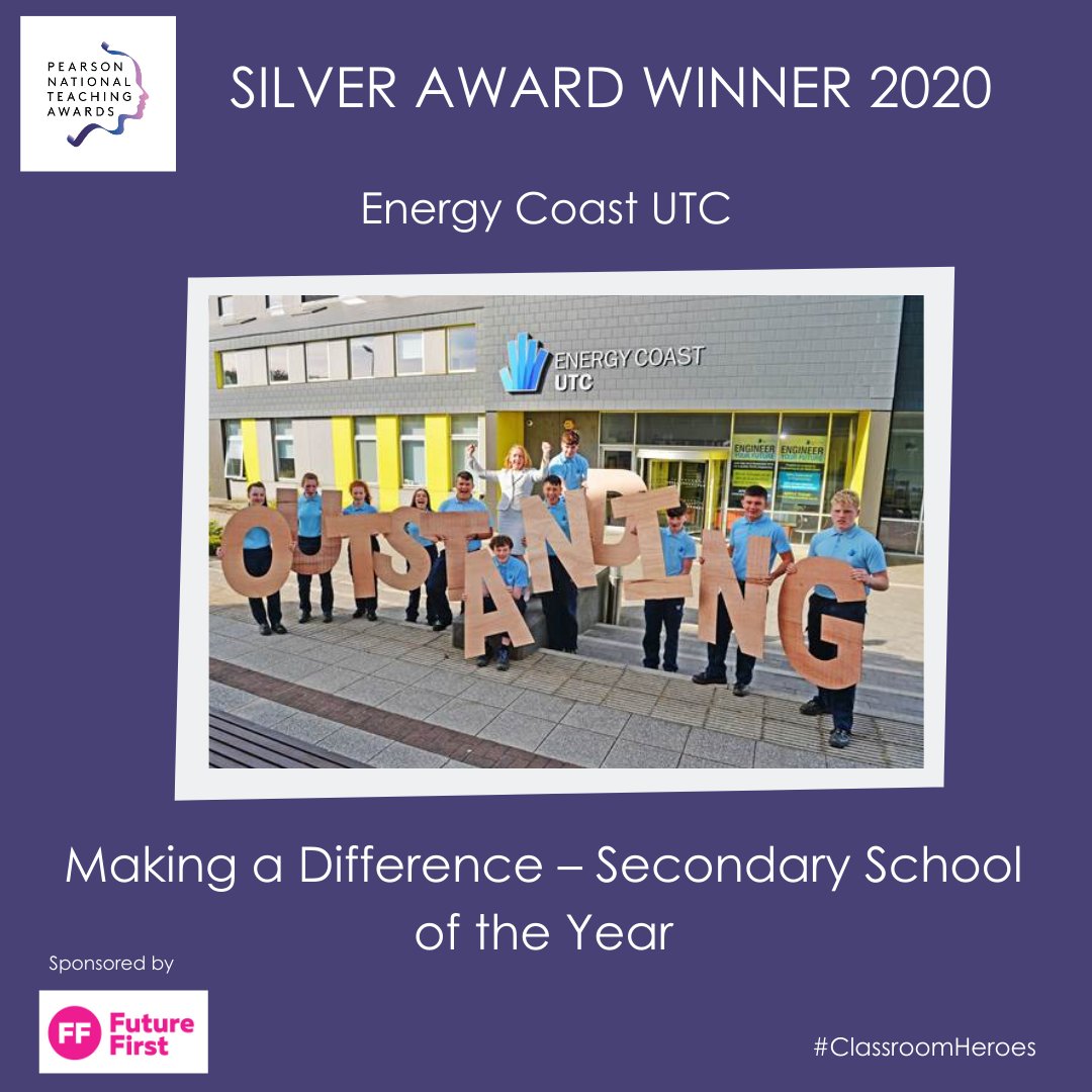 Energy Coast UTC (@energycoastutc) on Twitter photo Pearson National Teaching Award announcement - Energy Coast UTC has won a Silver Award in The Award for Making a Difference – Best Secondary School of the Year. The UTC is now one of just 5 schools in the running for Best Secondary School in the country! <a href="/TeachingAwards/">The Pearson National Teaching Awards</a> Pearson National Teaching Award announcement - Energy Coast UTC has won a Silver Award in The Award for Making a Difference – Best Secondary School of the Year. The UTC is now one of just 5 schools in the running for Best Secondary School in the country! <a href="/TeachingAwards/">The Pearson National Teaching Awards</a>