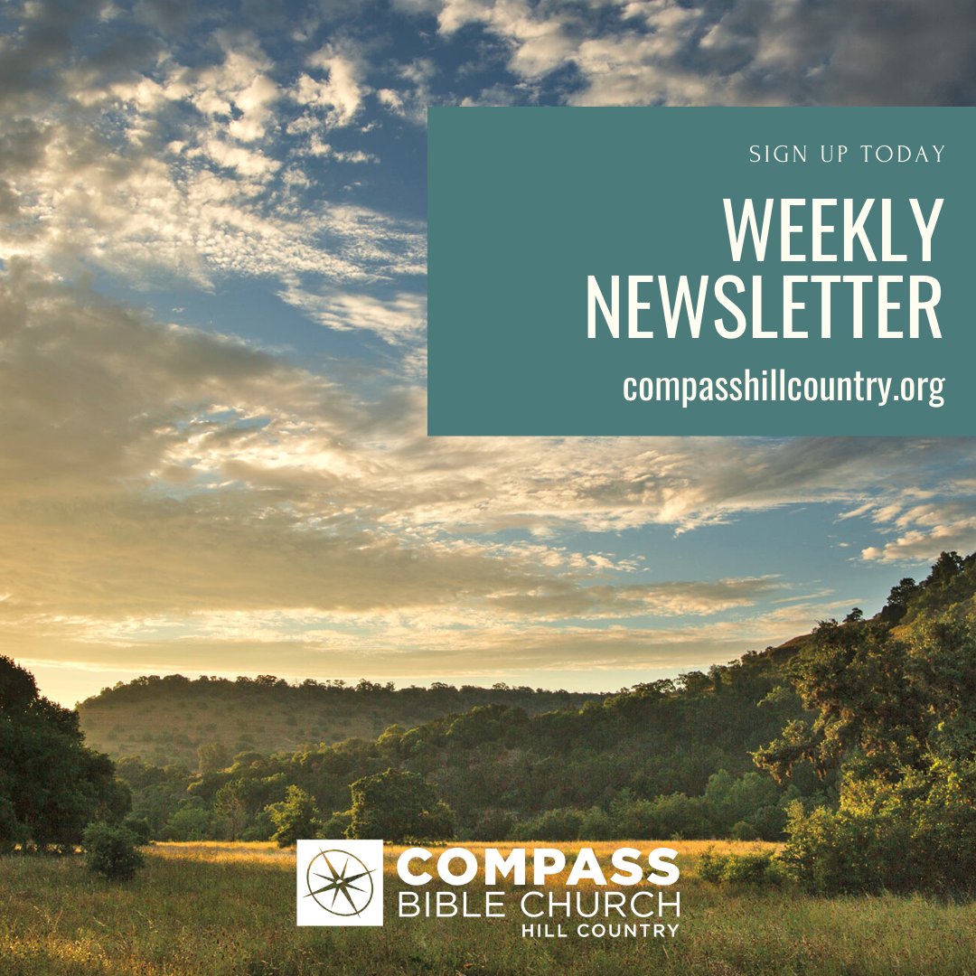 CompassChurchHC's tweet image. Sign up for our weekly newsletter to stay updated on the Compass Hill Country church plant launching in Fall 2021! #compasschurchhc #newbraunfels #texashillcountry⁠
eepurl.com/hdd2hL