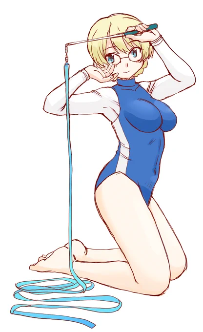 なぜかメガネで。 