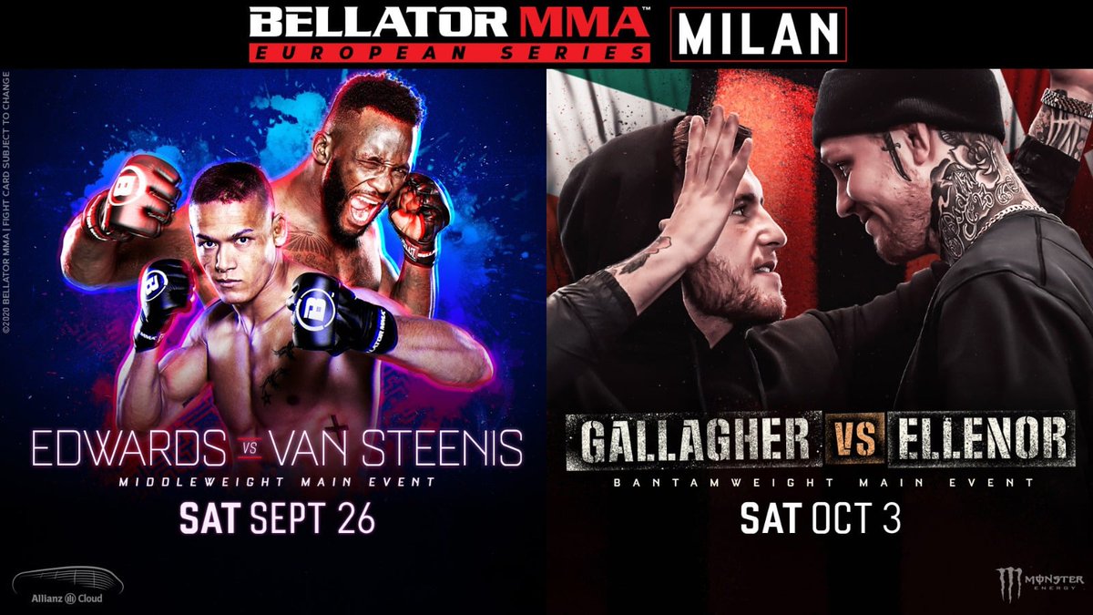 📰<a href="/bellatormma/">Bellator MMA</a> a Milano si fa in 3️⃣. Annunciati altri 2 eventi il 26 settembre ed il 3 ottobre.

Leggi l'articolo 👉 bit.ly/3hCgwlN