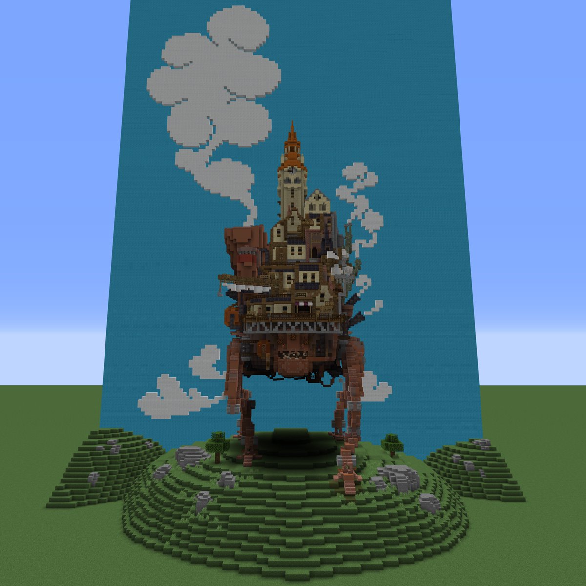 OneManBuilding's tweet image. Moving castle #Minecraft #minecraft建築コミュ