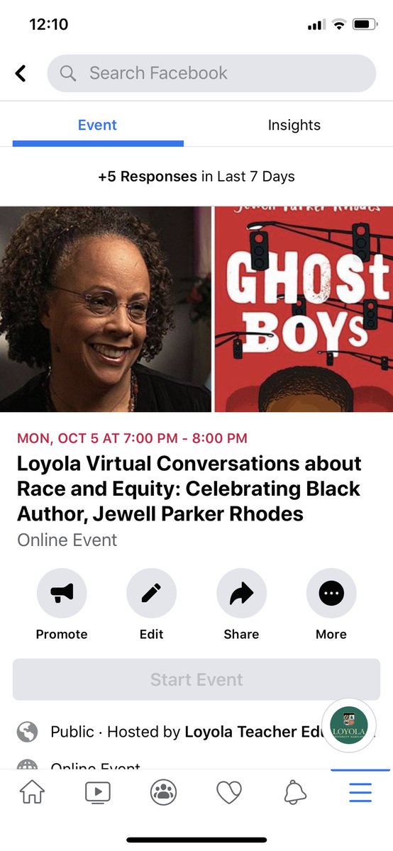 facebook.com/events/3221184…    We are kicking off the next Teacher Ed. Conversations About Race event on Monday, October 5th. This series will focus on celebrating black authors. Click the link to respond to the Facebook event.