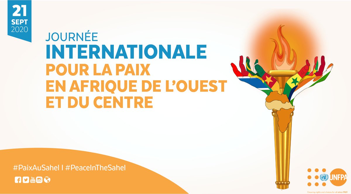 21 Septembre : Veillée de la #JeunessepourlaPaix
Restez connectés à nos pages pour avoir le programme de l'évènement et suivre les activités qui se dérouleront lors de la Journée Internationale de la Paix.

#JeMarchepourlaPaix #PaixauSahel #PutYoungPeopleFirst.