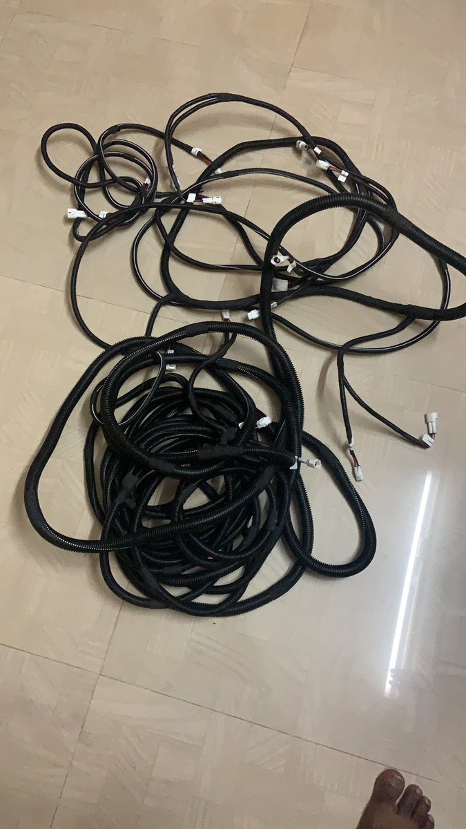 NTechnolink's tweet photo. When Ev bus needed a electrification it’s here 👇20 meter long haaaaaarnes #wiringharness #cableassy #evHarness https://t.co/ECoIV05i6C