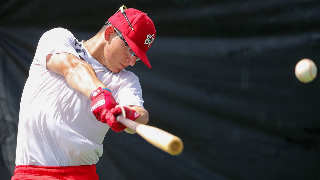 Reds's tweet photo. The #Reds today assigned to the alternate training site 2020 1st round draft pick OF Austin Hendrick. https://t.co/z8XVShvzw5