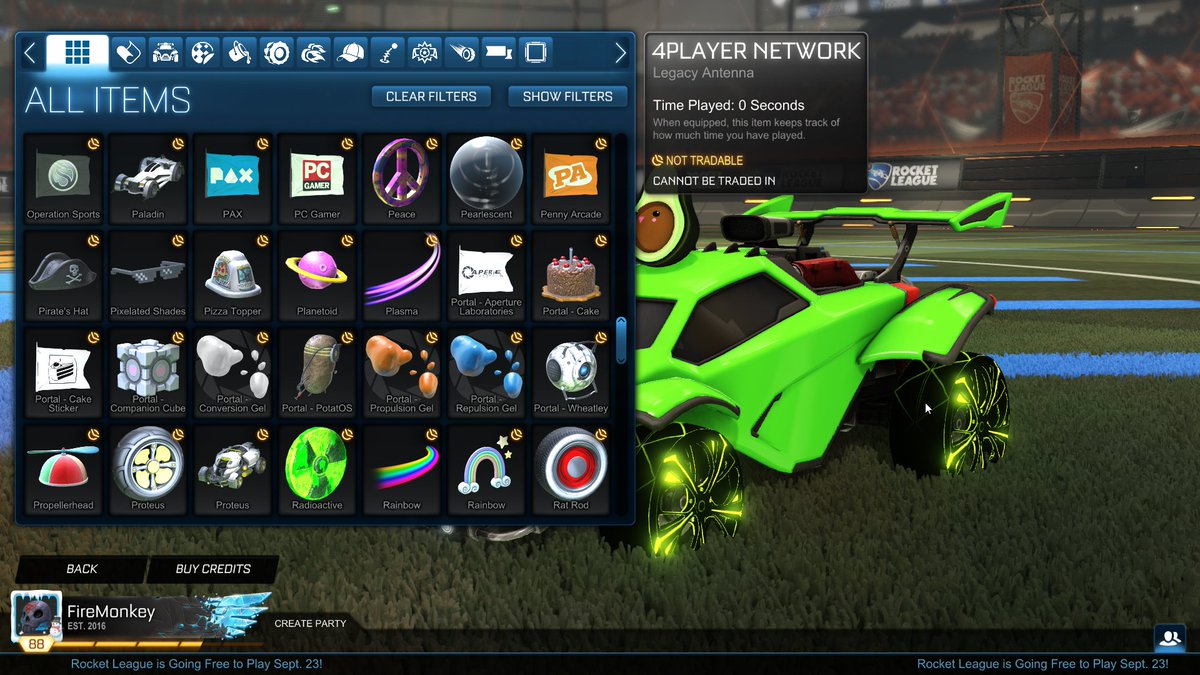 Ifiremonkey Support A Creator Has Been Added And Can Be Used On The Steam Version Of Rocket League The Jager And Starter Pack Will Have Their Own Tabs In The In Game