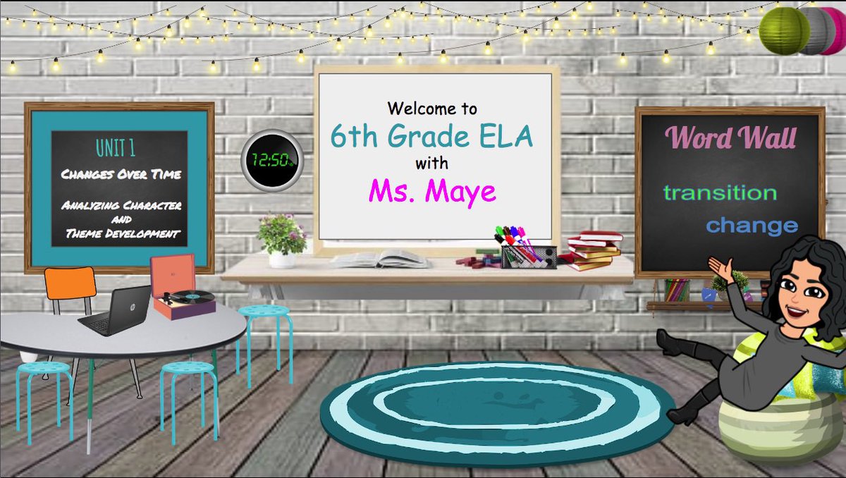 MayeTiffanie's tweet photo. Using this #Bitmoji classroom hyperlink doc as a visual support for verbal directions... Removing barriers.  #WoodlawnMS #EFTechChat https://t.co/3zEUDuviS6