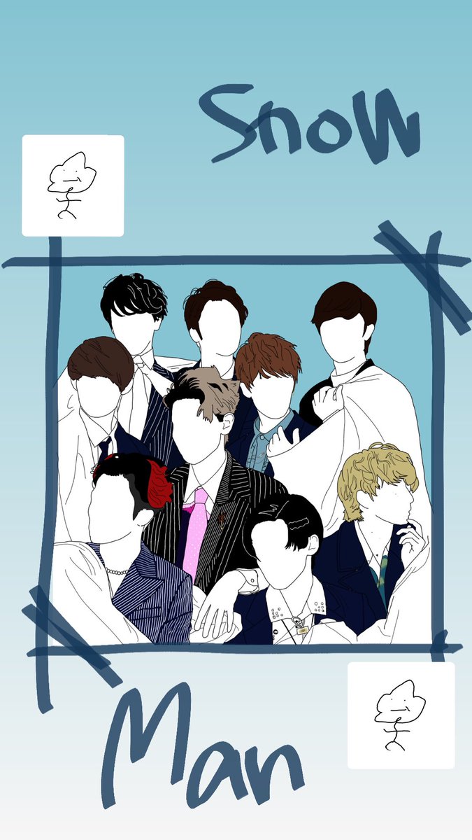 線画イラストジャニーズ