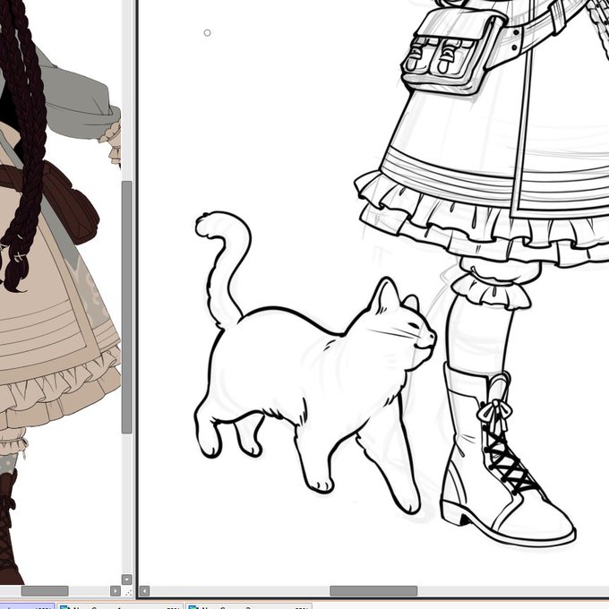 #WIP! it's the first time I draw a good cat QQ)✨ 
