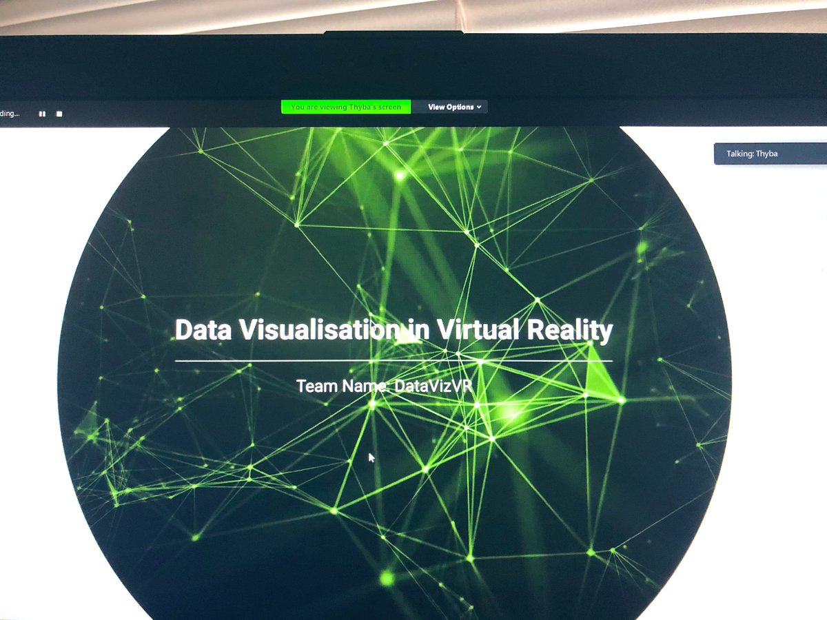DigiCatNI's tweet photo. Fantastic range of local and international teams at #VRHackathon with ideas which were equally diverse: Data Viz to Sign language and musical instrument lessons to touch free awareness for COVID-19. Including @LewisSmithSax and @JakeYoung2410// @DigiCatapult @futurescreensni #VR https://t.co/EgcD25M1qA
