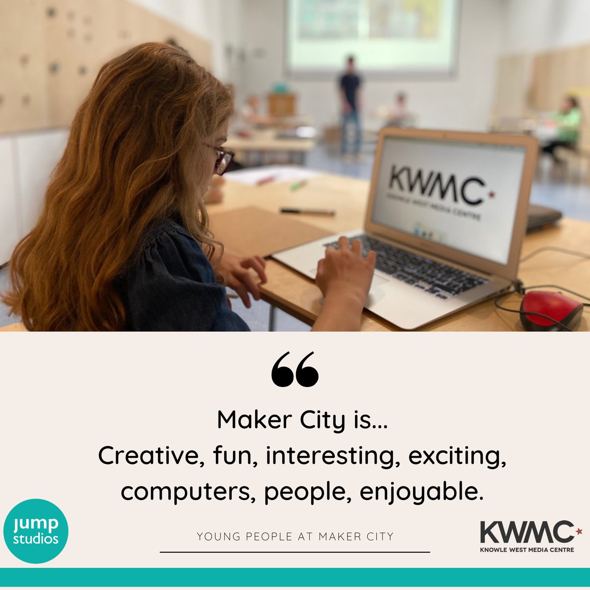 jumpkwmc's tweet image. This week we asked our Maker City graduates to tell us in one word what Maker City means to them... 

Here is what they had to say!📣✨🙏🏽🌱 

. 

. 

. 

#makercity #creativetech #steamproject #youngpeopleskills #soicalaction #kwmc #letscreate #hereforculture #arts