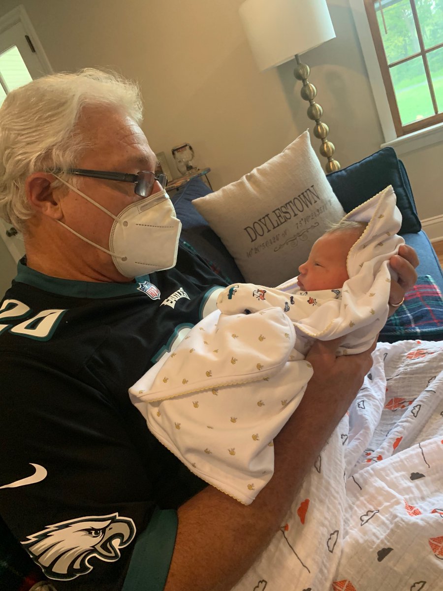 Tina &amp; I were thrilled to be able to meet our newest Grandson-Jackson Hall Roberts. #Covid may be keeping families apart now but countless #scientists &amp; #biotech companies are working to develop #vaccines to fight the #pandemic