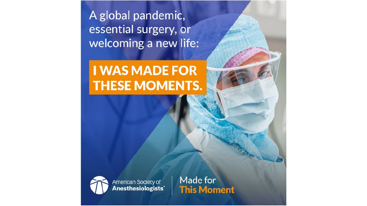 Physician anesthesiologists are uniquely trained for the critical moments in health care — in the operating room, in the delivery room, in the intensive care unit — and they make anesthesia safer for everyone, from infants to older adults. #MadeForThisMoment