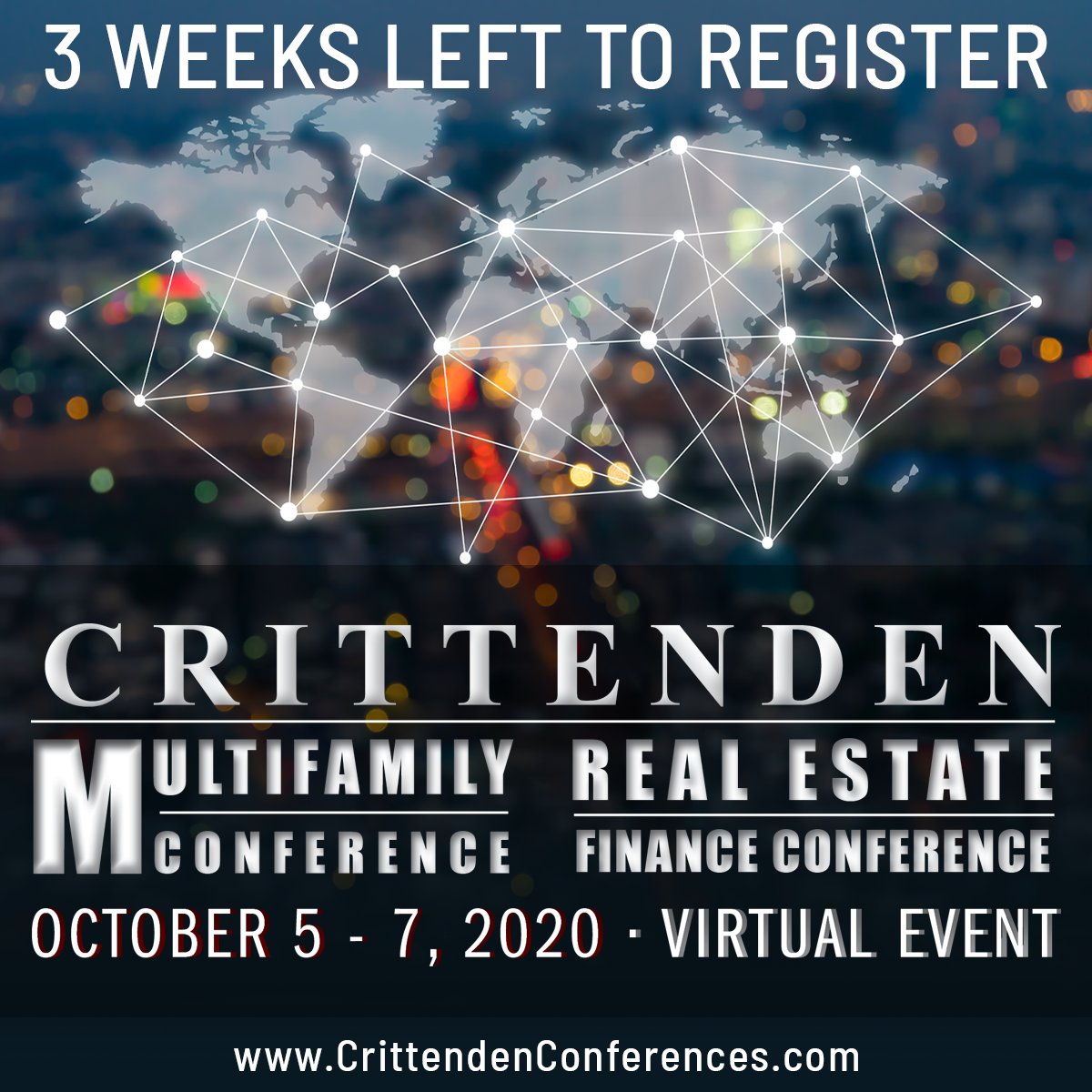 Crittenden Conferences are going virtual! This year we have combined our Multifamily and Real Estate Finance conferences to provide attendees with even more content. For more details, go to: crittendenmultifamily.com

<a href="/crittendenconf/">CrittendenConference</a>