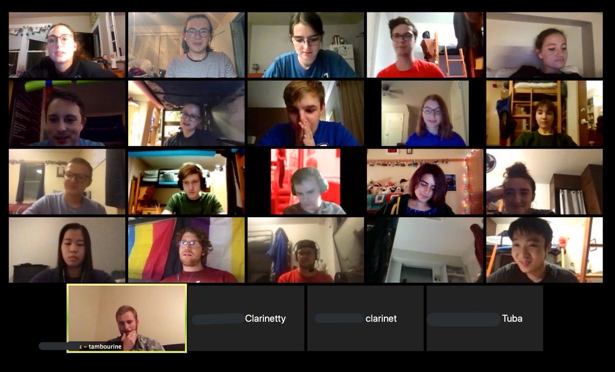CUPepBand's tweet photo. From sending in practice videos to the most incompetent game of Jeopardy in Pep Band history, CU Pep Band is having a great year even at a distance! https://t.co/HUovON5I6y
