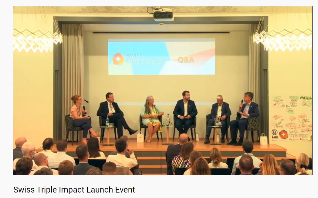 L'ambition du Swiss Triple Impact : mobiliser 3000 entreprises pour l'agenda 2030 en 3ans. Bravo l'équipe <a href="/BLabSwitzerland/">B Lab Switzerland</a> de @JNormandCH et tous les partenaires déjà engagés pour le lancement du STI ! #togetherstronger #swisstripleimpact #sketchysolutions