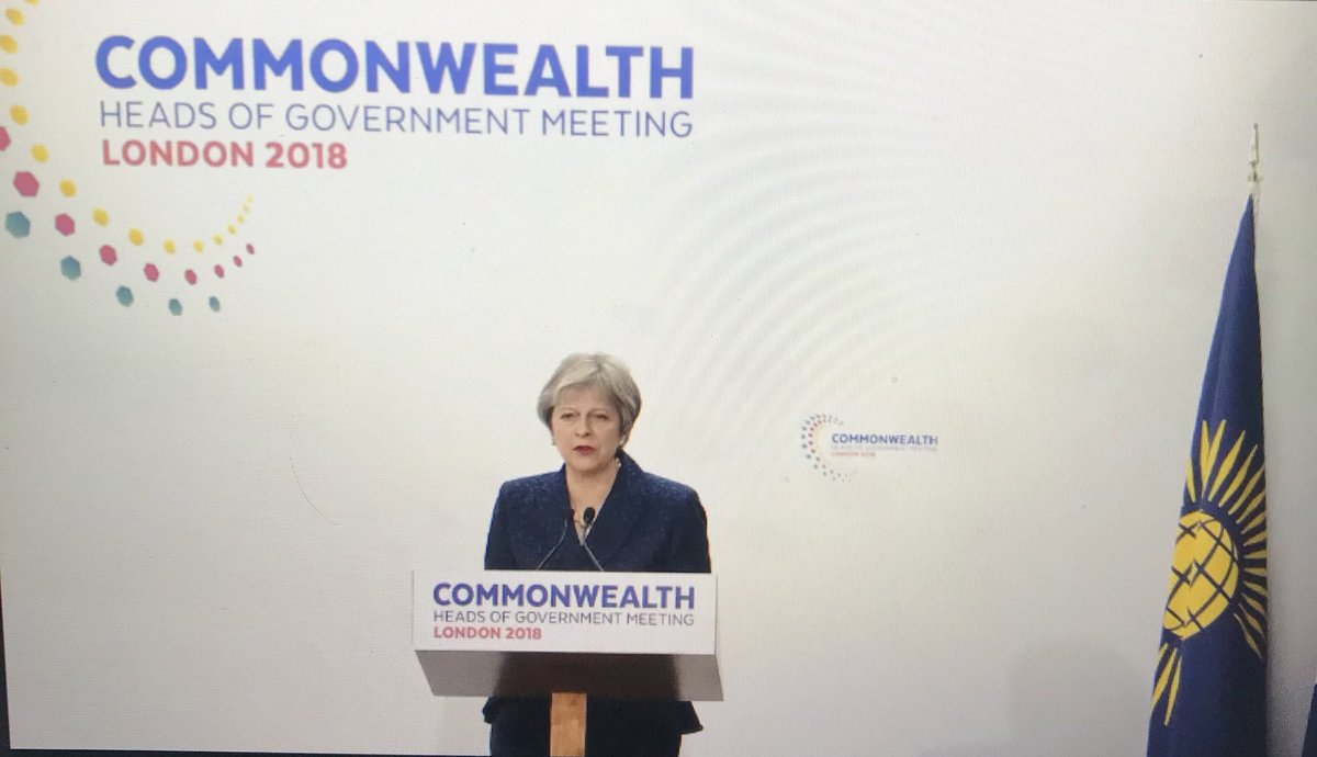 <a href="/CPA_UK/">Commonwealth Parliamentary Association UK</a> <a href="/theresa_may/">Theresa May</a> speaks about #CHOGM 2018 as one of her highlights as UK PM where a commitment to ending #modernslavery was made! ➡️ <a href="/WalkFree/">Walk Free</a> and <a href="/CHRI_UK/">Commonwealth Human Rights Initiative (UK)</a> recently launched a report on the #Commonwealth that shows that 1 in every 150 people live in forms of modern slavery