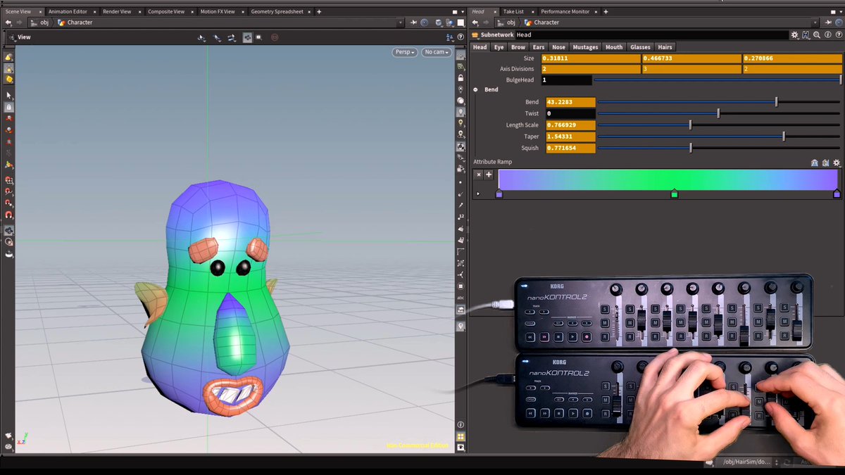 Cgcircuit's tweet image. Have you ever considered working with @sidefx #Houdini using MIDI devices?
Learn how, watching this new online course.
bit.ly/3gTbHnr
#houdinitutorial #gamedev #tutorials #motiongraphics #3dmodeling #3dartist #digitalartist #vex #python #MIDI #proceduralism