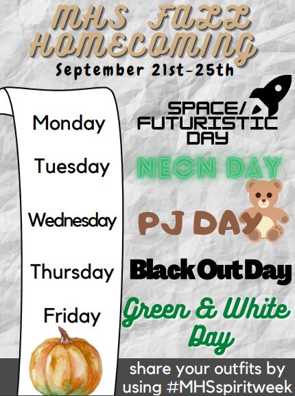 MulvaneHigh's tweet photo. Show your Wildcat Spirit next week for Homecoming! #MHSspiritweek https://t.co/LqR4lznpl9