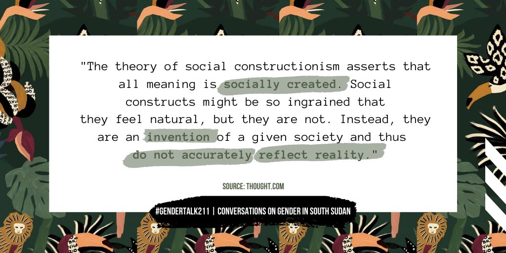 Social constructionism is a theory that posits itself on the notion that knowledge and meaning are all social creations. What we see is just a figment of our imagination. If we create our own realities, we are able to change, modify and eliminate certain aspects over time. 8/18