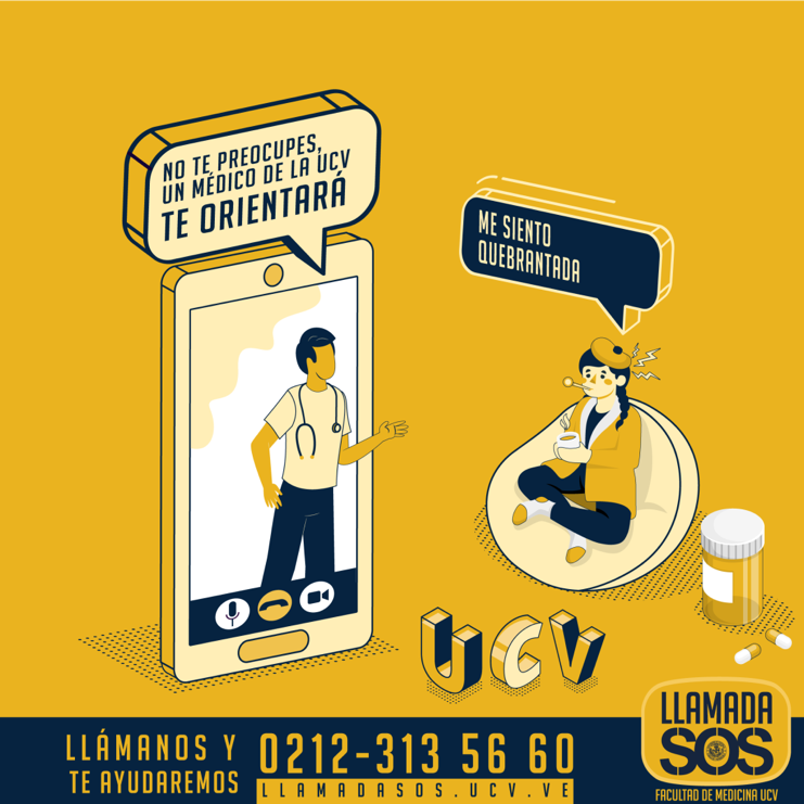SOSTelemedicina's tweet photo. ¿Necesitas consultar con un medico pero no tienes acceso inmediato a un centro de salud? No te preocupes, llama al 0212-313.56.60 y comunícate con un médico de la Facultad de Medicina UCV. Un servicio seguro, confidencial y gratuito disponible para todo el territorio venezolano. https://t.co/DzsWaBaKTH