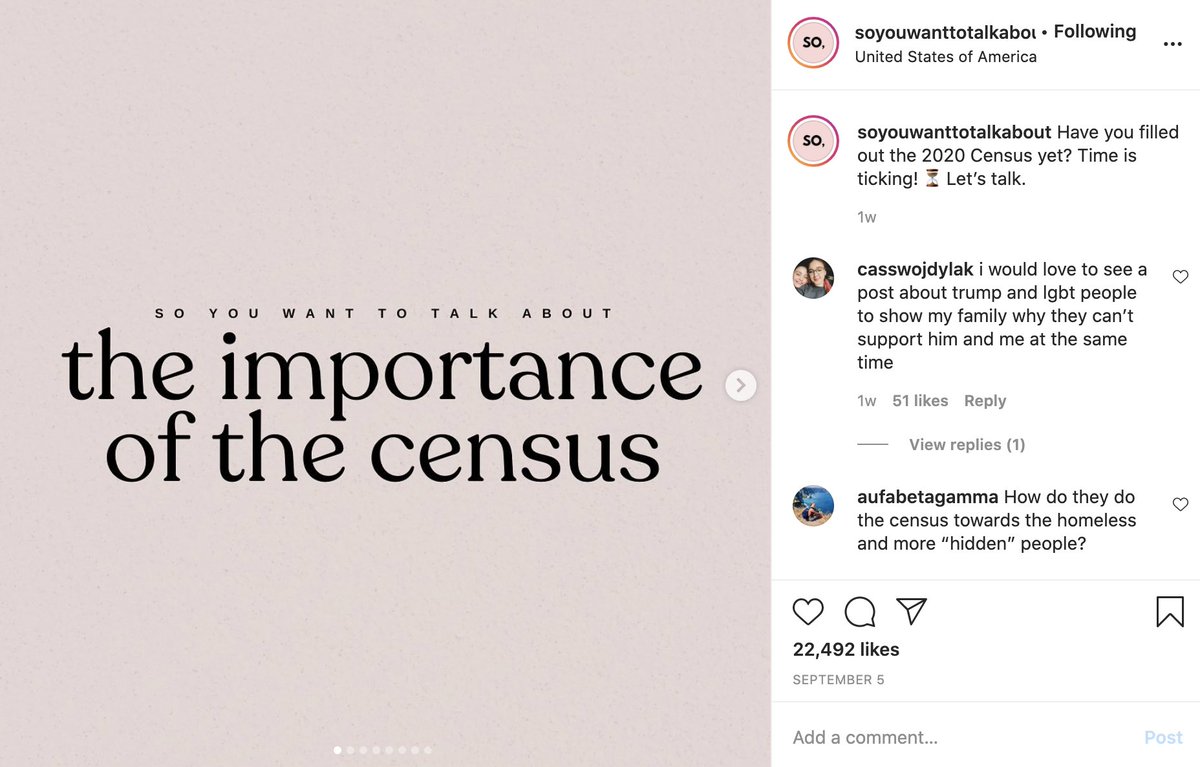 These design elements also fit the tone of their topics exceptionally well. Can you imagine if they used bright colors & crazy fonts to talk about topics like: - The Importance of the Census- Men's Mental Health- The Refugee Crisis- Political Corruption- & more