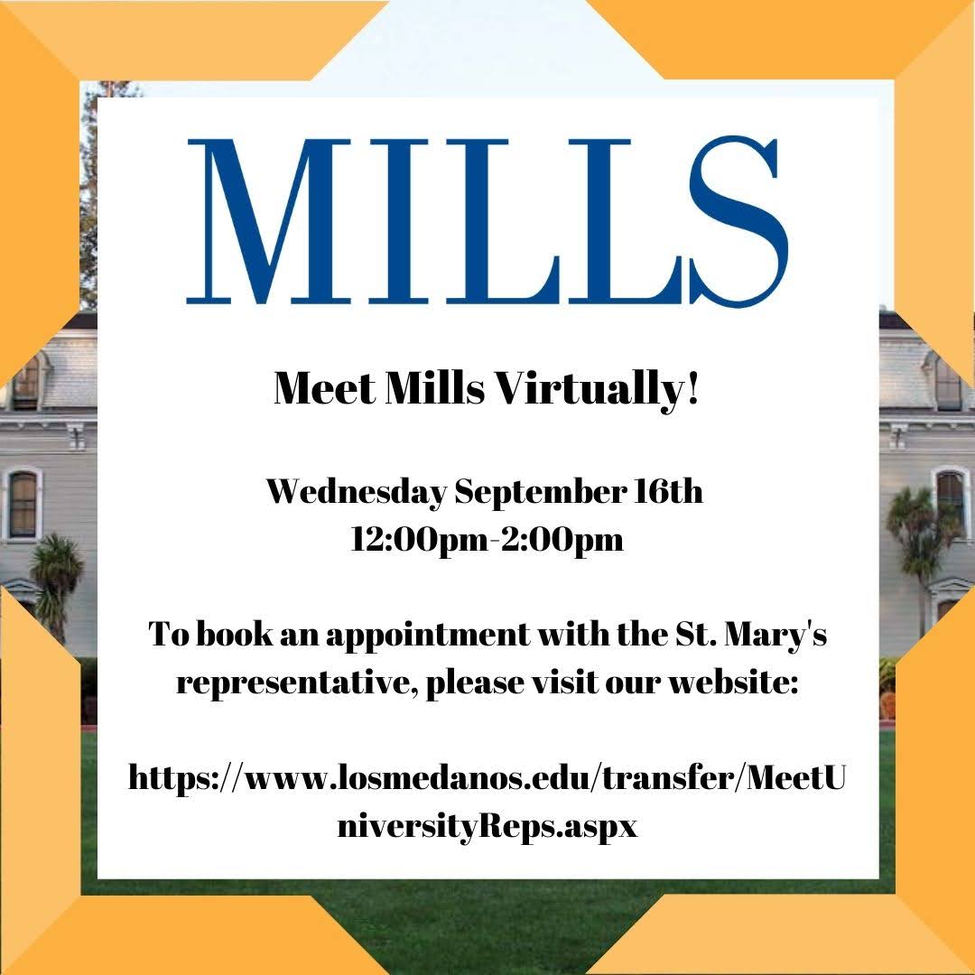 lmctranscareer's tweet photo. Thinking about going to either SMC or Mills College!?!

Have some last minute questions regarding the colleges!?!

Come and ask all the questions you may have today from 10am - 2pm.
-------------------------------------------------------
#saintmaryscollege #millscollege https://t.co/nNYcTucixd