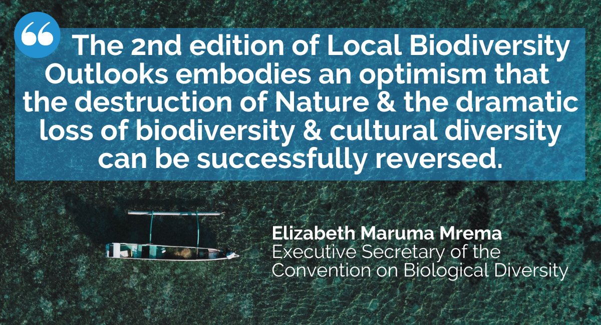 'The contributions of #Indigenous Peoples &amp; local communities have been too often marginalised. Failure to support these is directly tied to our global failure to meet the majority of the #AichiTargets'
—Local Biodiversity Outlooks 2 #LBO2 <a href="/UNBiodiversity/">UN Biodiversity</a>

lbo2.localbiodiversityoutlooks.net
