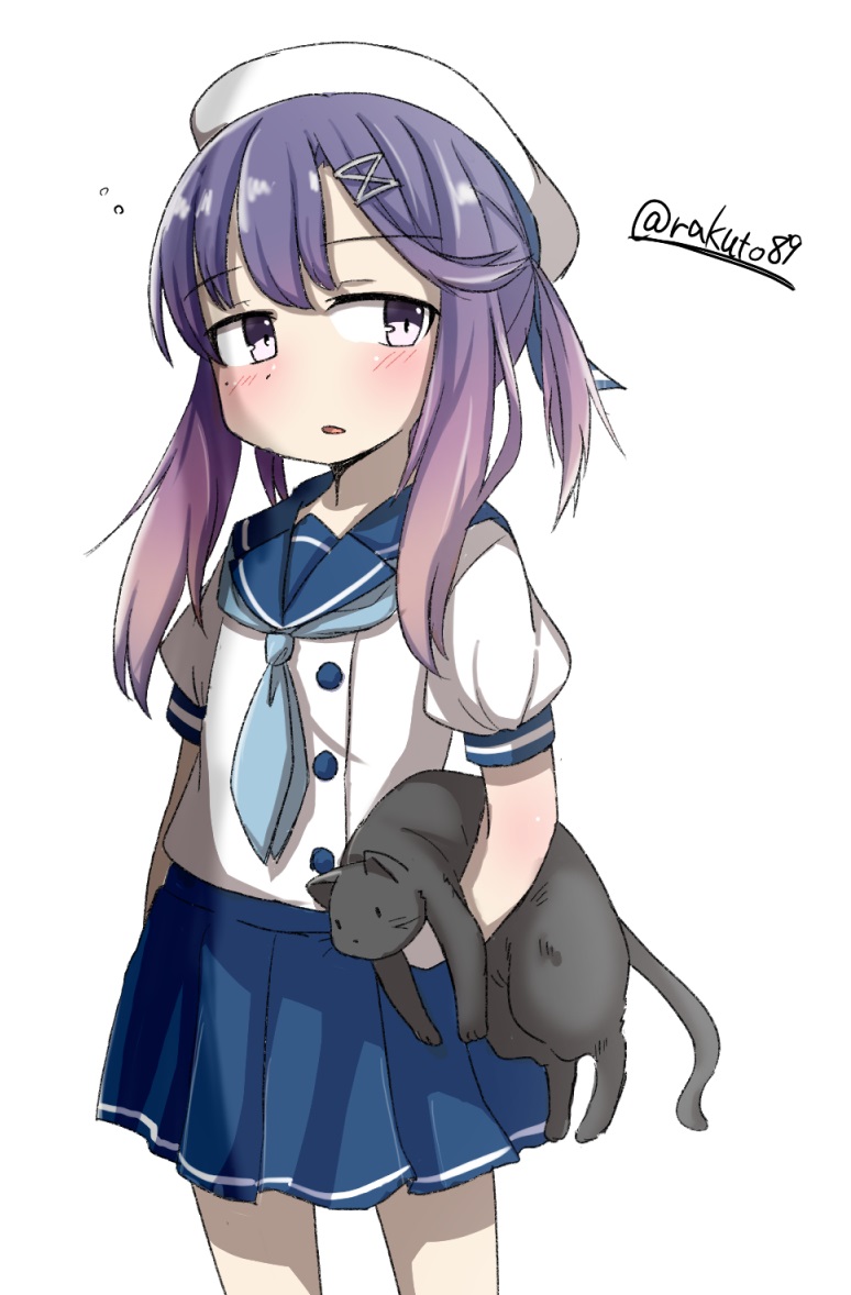 艦これ 猫の運び方が若干雑な対馬 艦これ版深夜の真剣お絵描き60分一本勝負 艦こ ラクトのイラスト