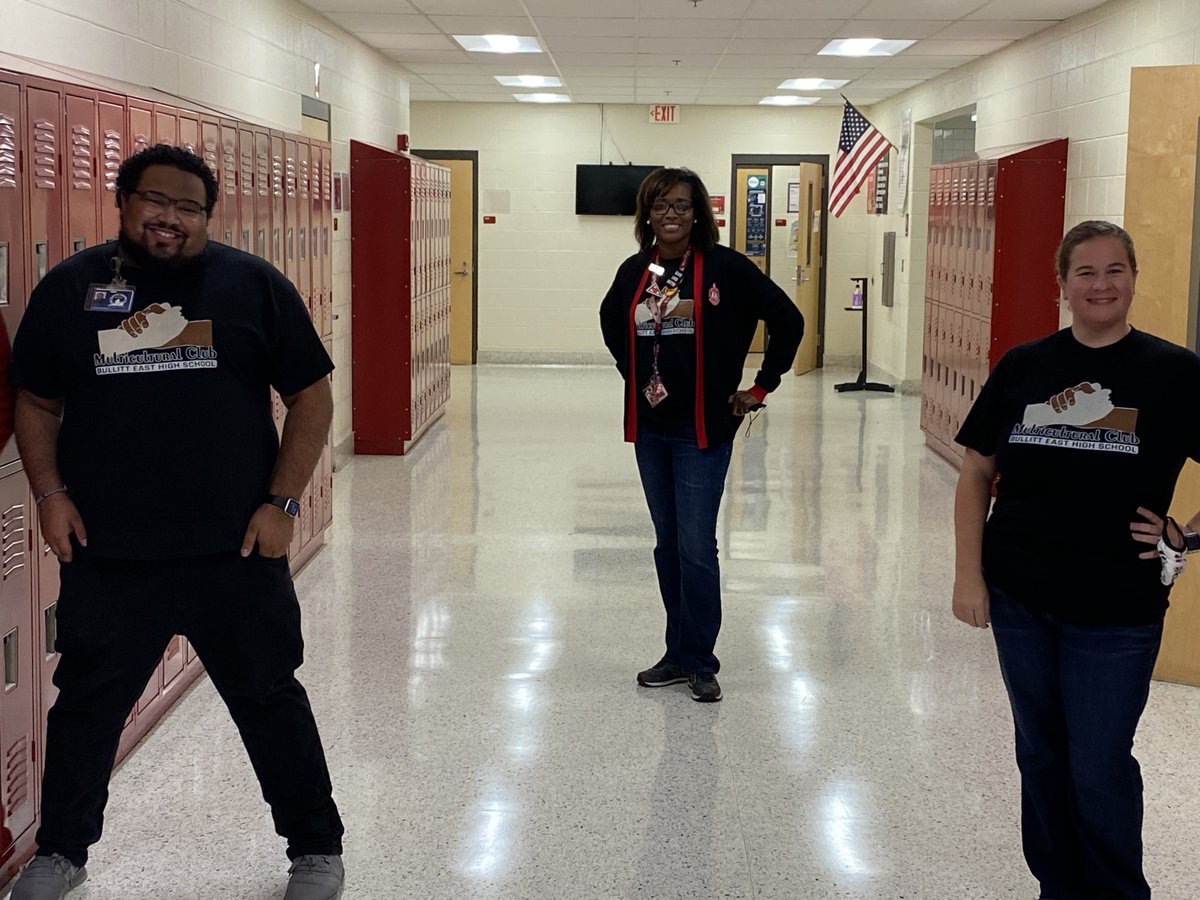 Multicultural Club Sponsors are representing with t-shirts while maintaining social distancing. We miss our club members and cannot wait to see you all!