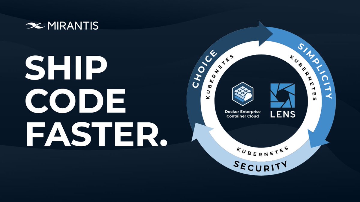 MirantisIT's tweet image. Ship code faster. Dev and ops choose their favorite tools and framework. 
No fake choice. 
No templates. 
No vertical stacks. 
No bloatware. 
No spiraling costs. 
We promise. Try Docker Enterprise Container Cloud now: bit.ly/3iFH32L 
#DockerEnterprise #Docker