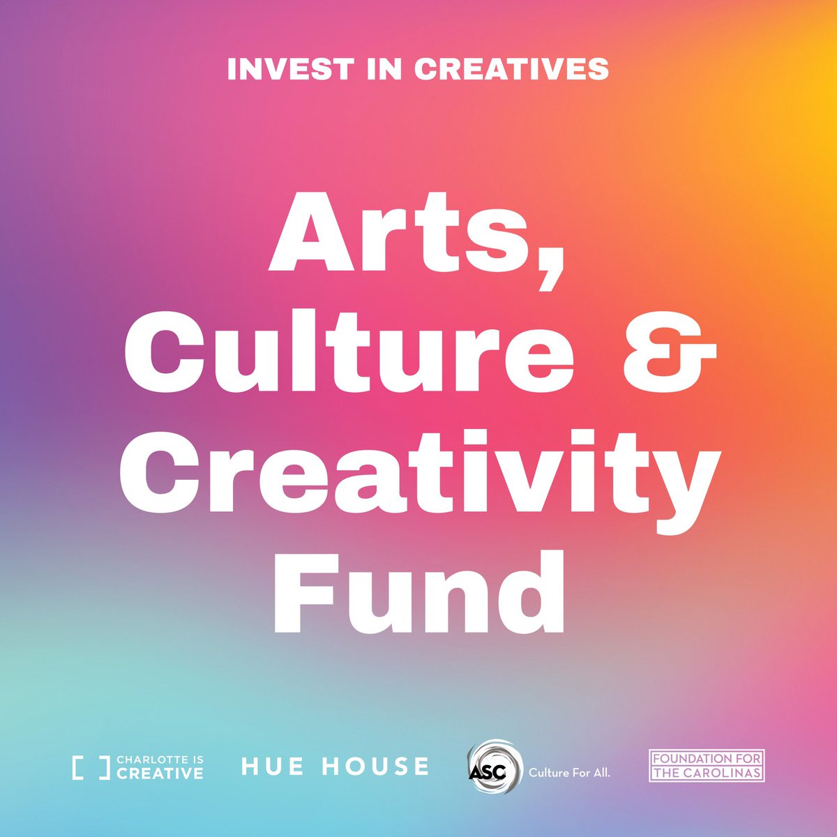 itsHueHouse's tweet image. Hue House is proud to announce the Invest In Creatives—Arts, Culture &amp;amp; Creativity Fund where $700k will be invested the independent artists &amp;amp; creatives impacted by COVID-19. 💪🏽 In partnership with @cltiscreative @asccharlotte and Foundation for the Carolinas